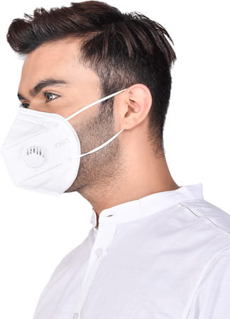 Advind Healthcare Kn95 Mask With One Valve (Adults Free Size White)