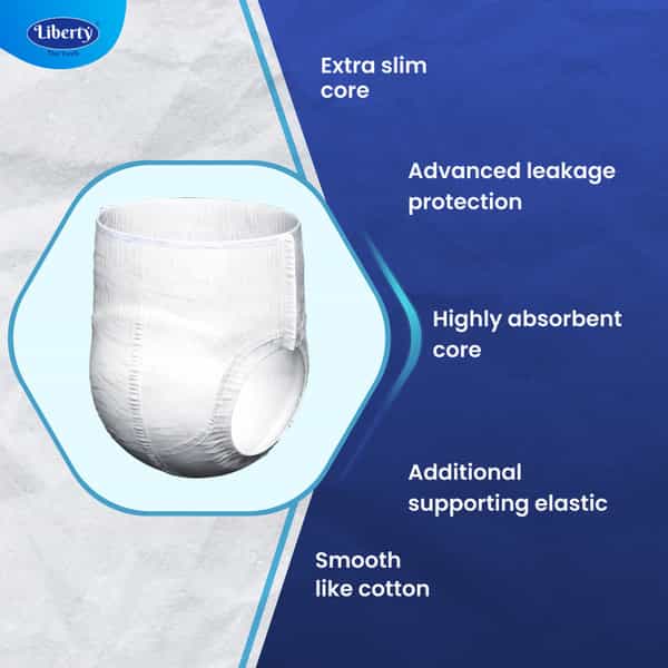 Liberty Eco Adult Diaper Extra Large (Xl) 40 Count Waist Size 38-65 Inch Pack Of 2 20 Count/Pack