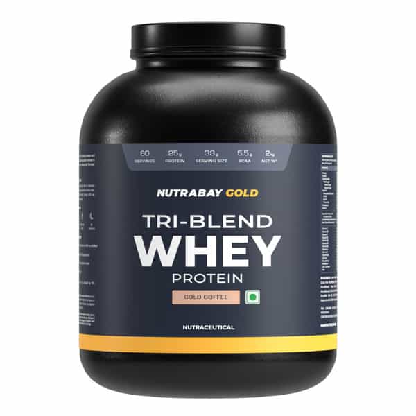 Nutrabay Gold Series Tri-Blend Whey Protein Cold Coffee 2Kg