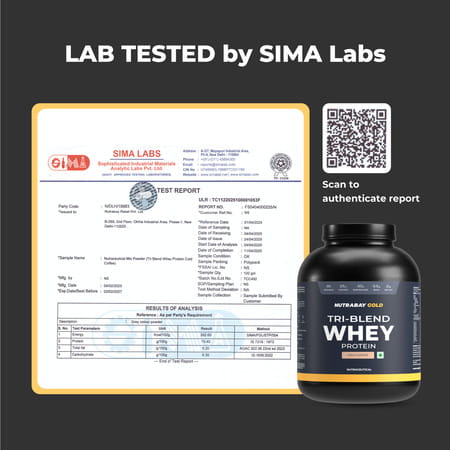 Nutrabay Gold Tri-Blend Whey Protein Cafe Mocha - 2kg