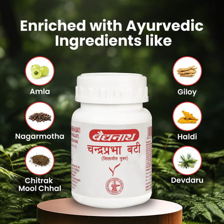 Baidyanath Chandraprabha Bati | Enriched With Shuddha Shilajit And 40 Others Ayurvedic Herbs - 80n