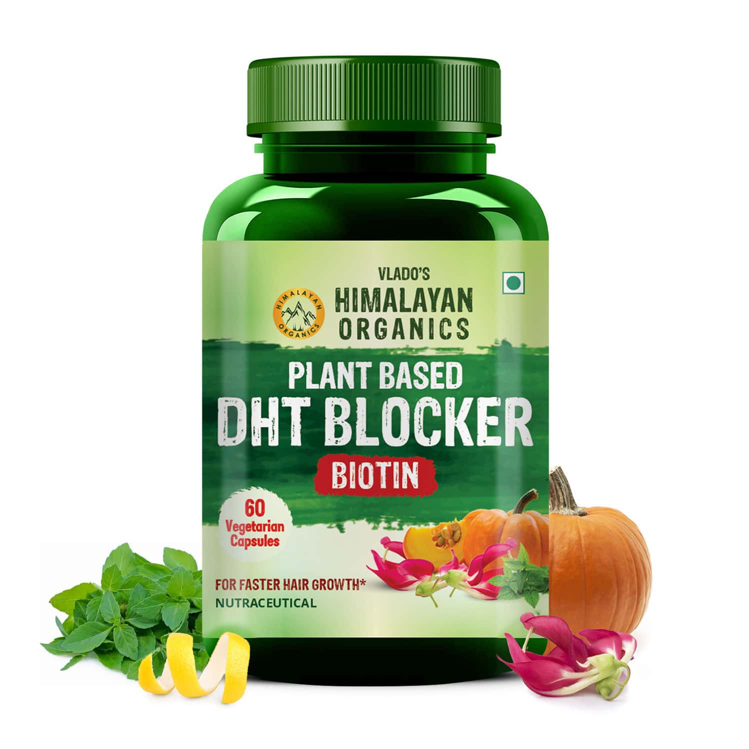 Vlado's Himalayan Organics Plant Based Dht Blocker | Nettle Extract | 60 Veg Capsules