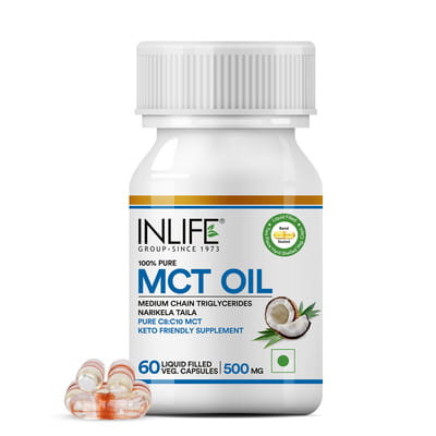 Buy INLIFE PURE MCT OIL C8 C10 KETO DIET WEIGHT & FAT MANAGEMENT FOOD SUPPLEMENT 500MG -60 VEG CAPSULES Online & Get Upto 60% OFF at PharmEasy