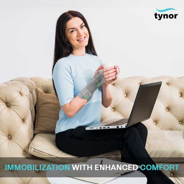 Tynor Wrist & Forearm Splint Grey Left Large 1 Unit