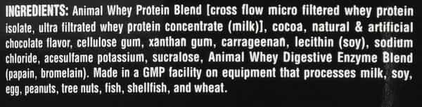 Universal Nutrition Animal Whey Chocolate 5 Lb (2.3 Kg)