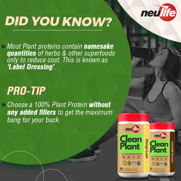 Neulife Clean-Plant Protein Isolate Powder | Vegan | 500G (Swiss Chocolate)