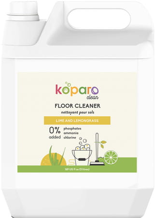 Koparo Floor Cleaner Natural Disinfectant Pet & Kids Friendly Fragrance Lemongrass & Lime - 5 Liters