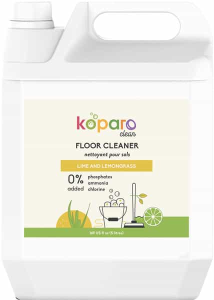 Koparo Floor Cleaner Natural Disinfectant Pet & Kids Friendly Fragrance Lemongrass & Lime - 5 Liters