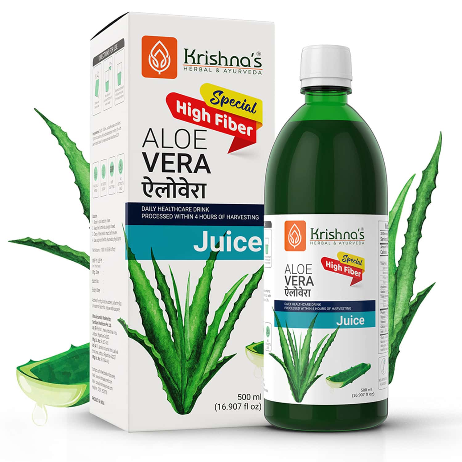 Krishna's Special Aloe Vera High Fiber Juice - 1 Litre