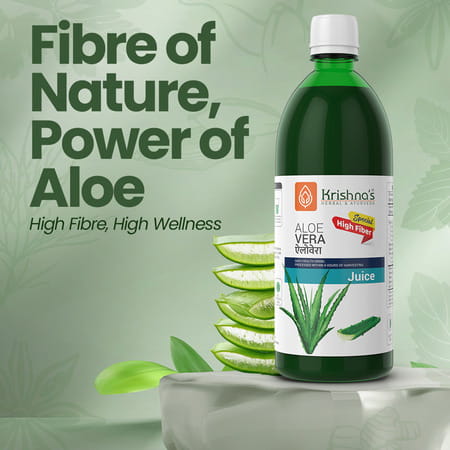 Krishna's Special Aloe Vera High Fiber Juice - 1 Litre
