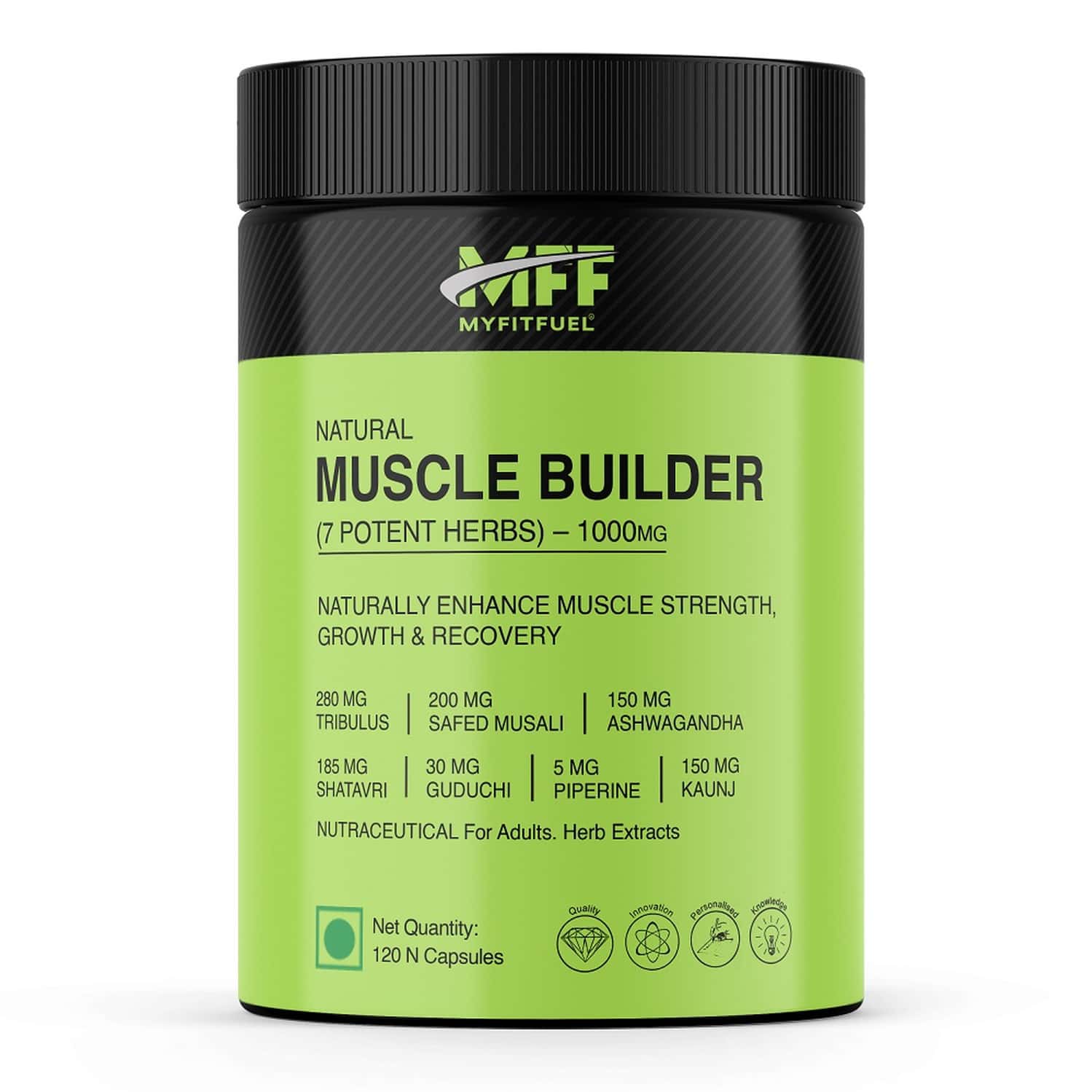 Myfitfuel Natural Muscle Herbs (7 Herbs) 1000mg (120 Capsules) Enhance Muscle Strength & Recovery.
