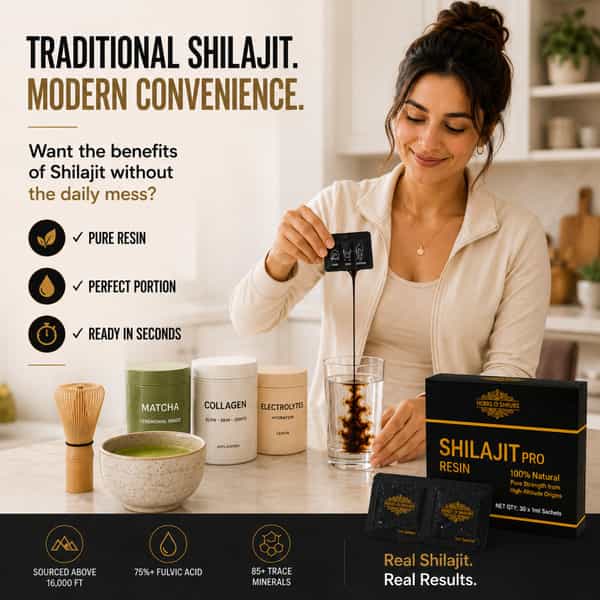 Herbs O' Shrubs Shilajit Pro Snap Sachet | Ayurvedic Resin For Energy | 30 Sachets