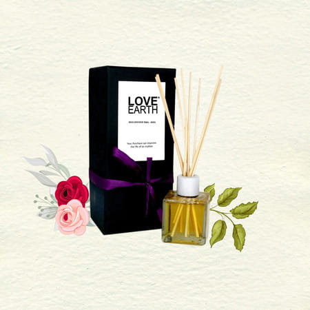 Love Earth Reed Diffuser- Rose - 30ml