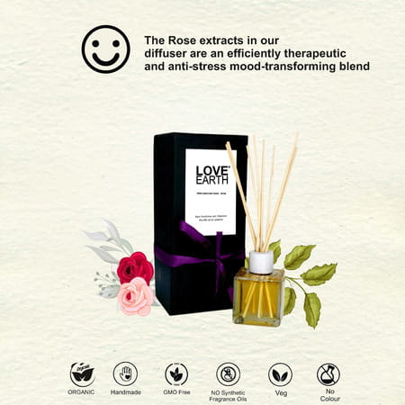 Love Earth Reed Diffuser- Rose - 30Ml