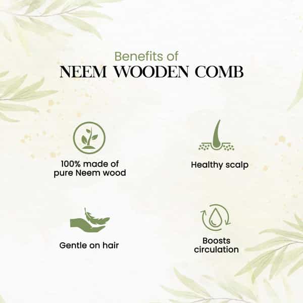Beautisoul Neem Comb With Wide Tooth For Men | Comb For Hair Styling | Wooden Comb Combo Pack Of 2