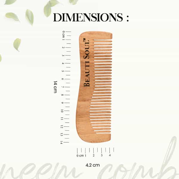 Beautisoul Neem Comb With Wide Tooth For Men | Comb For Hair Styling | Wooden Comb Combo Pack Of 2