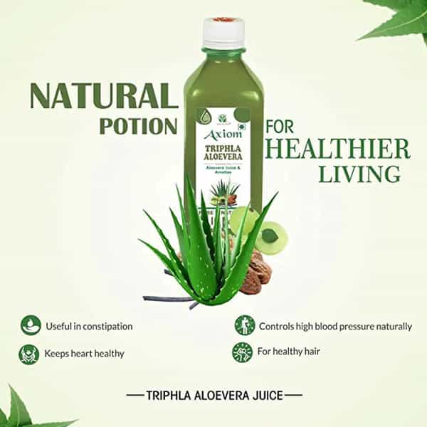 Axiom Triphala Aloevera Juice|Supports Digestive Function|Helps In Boost Immunity -1000Ml
