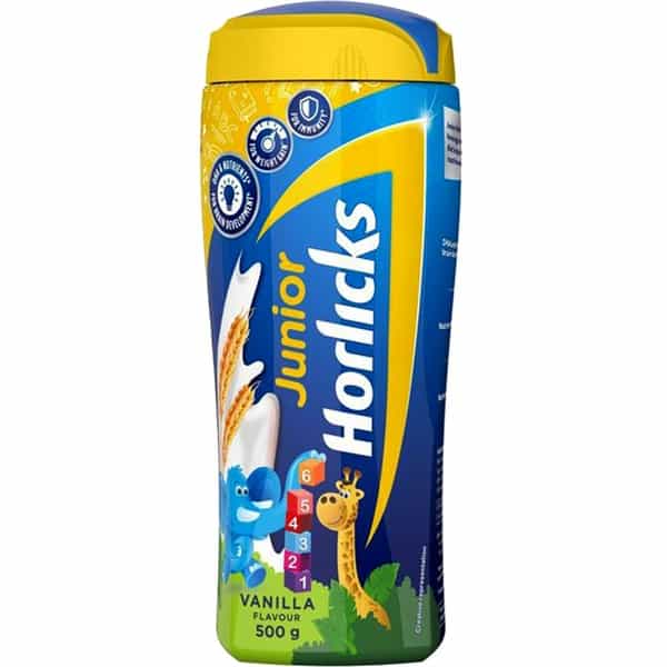 Horlicks Junior Vanilla Flavour (1-6) Jar 500 Gm