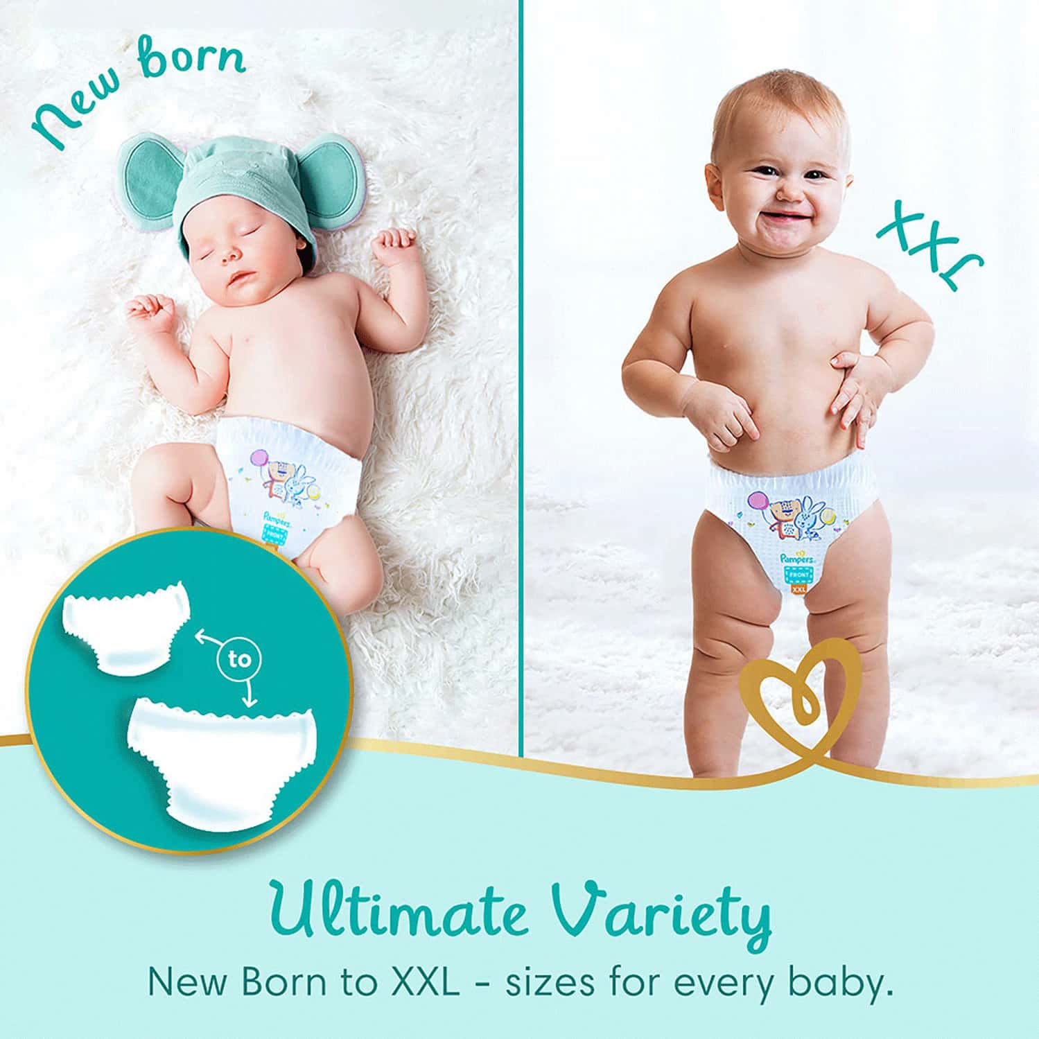 Buy PAMPERS PREMIUM CARE PANTS DIAPERS, EXTRA SMALL (XS), NB 24 COUNT