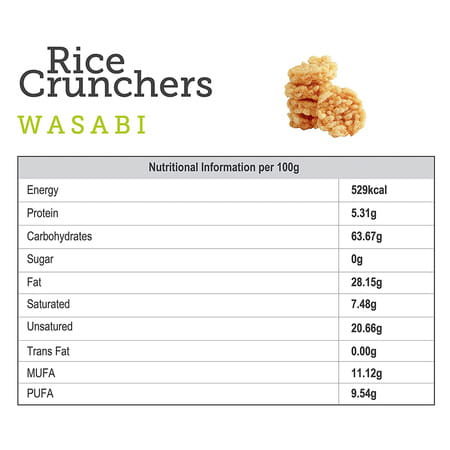 The Harvestbowl Rice Crunchers|Thai Spice Garlic And Black Pepper Wasabi 120 Gmx3 - (Pack Of 3)