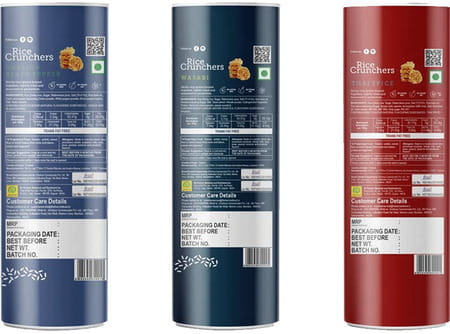 The Harvestbowl Rice Crunchers|Thai Spice Garlic And Black Pepper Wasabi 120 Gmx3 - (Pack Of 3)