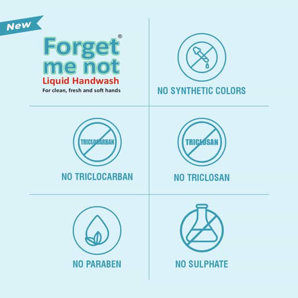 Forget Me Not Tulsi Liquid Handwash | No Paraben Silicon Triclosan Triclocarban Or Sulphate | 500Ml