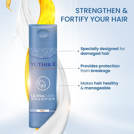 Yuthika Professional Ultra Care Shampoo 250ml | Advanced Hair Repair Shampoo For Damaged Hair