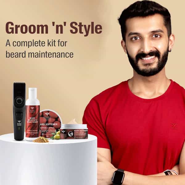 Bombay Shaving Company Cordless Beard Trimmer For Men With Free Beard Shampoo And Beard Softener