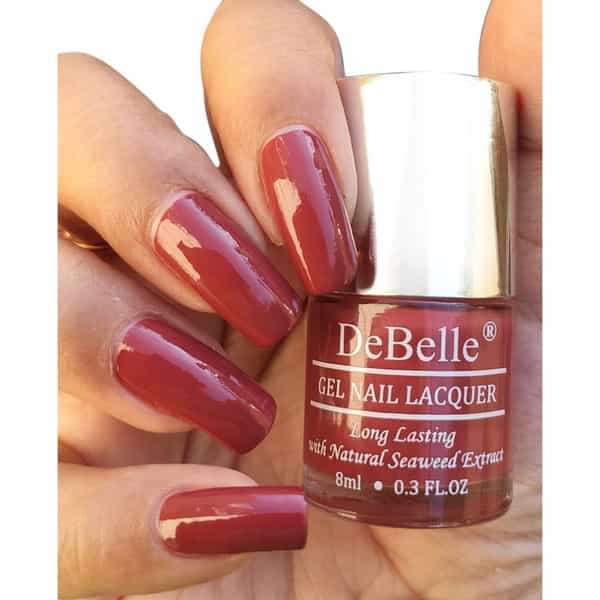 Debelle Gel Nail Polish Gift Set Of 2 - Pastel Burgundy | Pale Pink16 Ml (8 Ml Each) Gift For Women