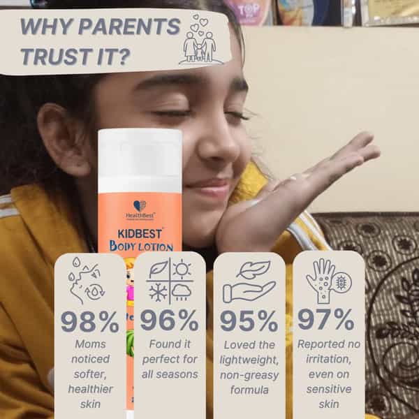 Healthbest Kids Body Lotion Moisturizer With Almond Oil Watermelon Flavor - 200Ml