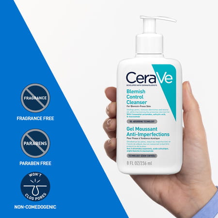 Cerave Blemish Control Cleanser With 2% Salicylic Acid & Niacinamide For Acne-Prone Skin 236Ml