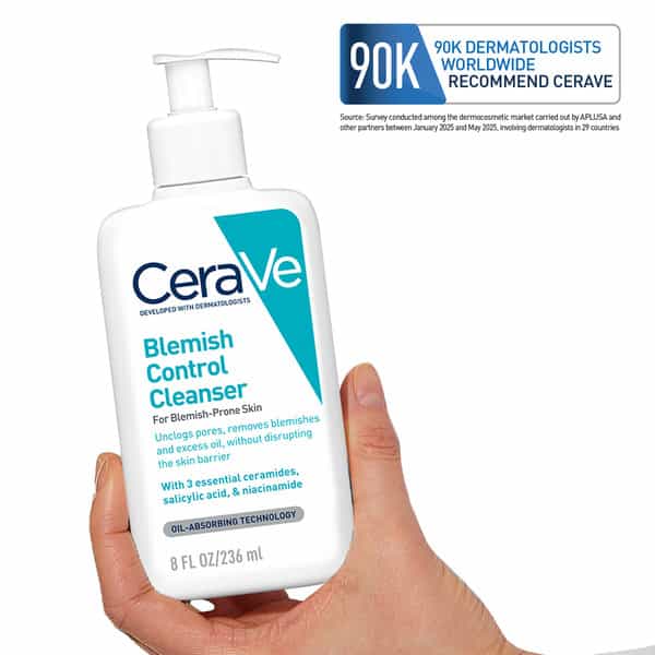 Cerave Blemish Control Cleanser With 2% Salicylic Acid & Niacinamide For Acne-Prone Skin 236Ml