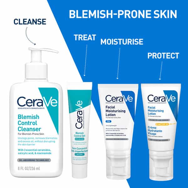 Cerave Blemish Control Cleanser With 2% Salicylic Acid & Niacinamide For Acne-Prone Skin 236Ml