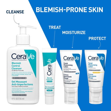 Cerave Blemish Control Cleanser With 2% Salicylic Acid & Niacinamide For Acne-Prone Skin 236ml