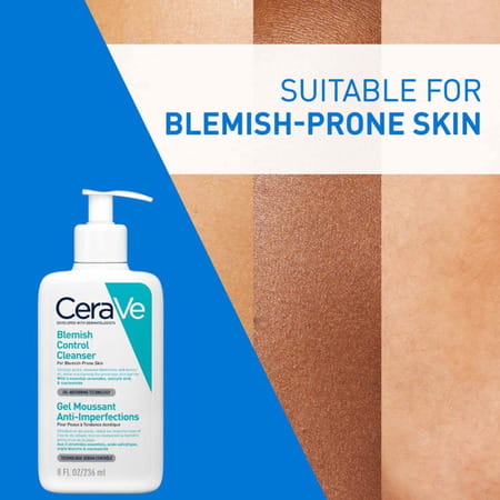 Cerave Blemish Control Cleanser With 2% Salicylic Acid & Niacinamide For Acne-Prone Skin 236ml