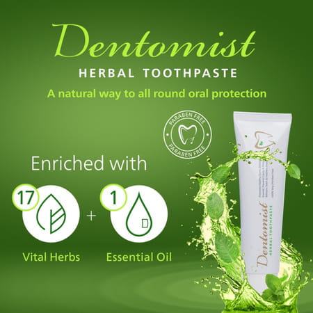 Dentomist Herbal Toothpaste - 100 Gm | Paraben Free | Complete Protection (Pack Of 1)