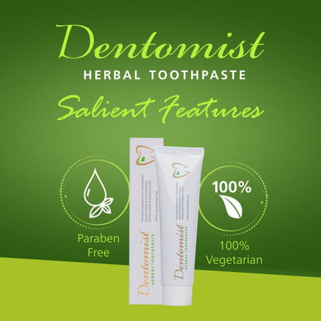 Dentomist Herbal Toothpaste - 100 Gm | Paraben Free | Complete Protection (Pack Of 1)