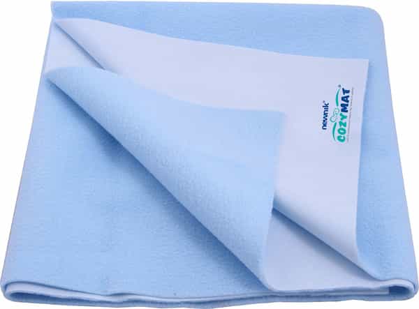 Newnik Cozymat Dry Sheet (Size: 70Cm X 100Cm) Medium Sky Blue
