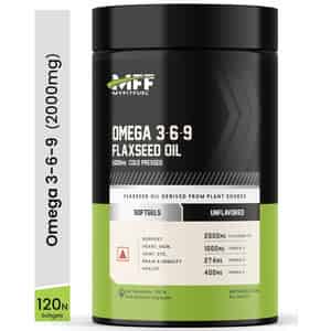 Myfitfuel Omega 3 6 9 (flax Seed Oil) | Cold Pressed | 1000mg | 120 Softgels