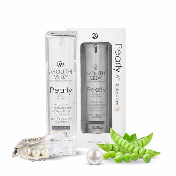 Ayouthveda Pearly White Day Cream With Pearl-Pea Complex & Spf 15 To Lighten | Brighten Skin 50 Gm