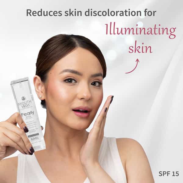 Ayouthveda Pearly White Day Cream With Pearl-Pea Complex & Spf 15 To Lighten | Brighten Skin 50 Gm