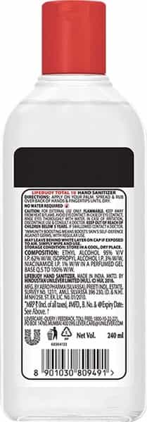 Lifebuoy Hand Sanitizer Bottle Of 240 Ml
