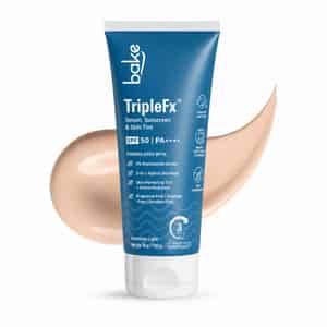 Bake Triplefx 3-in-1 Tinted Sunscreen Spf 50 Pa++++ | Uv Protection | Porcelain Light | 50g