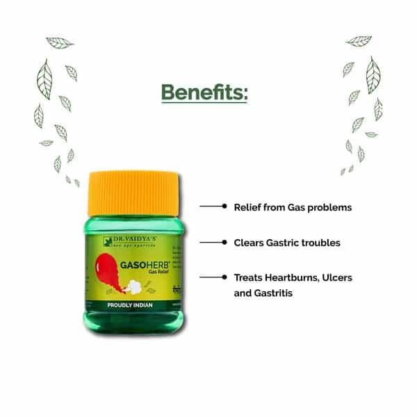 Dr. Vaidya's Gasoherb Pills - Relief From Gas Problems Pills 30