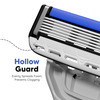 Letsshave Pro 6 Portable Razor For Men | Pack Of 4 Razor + 1 Transparent Shave Gel 15Ml