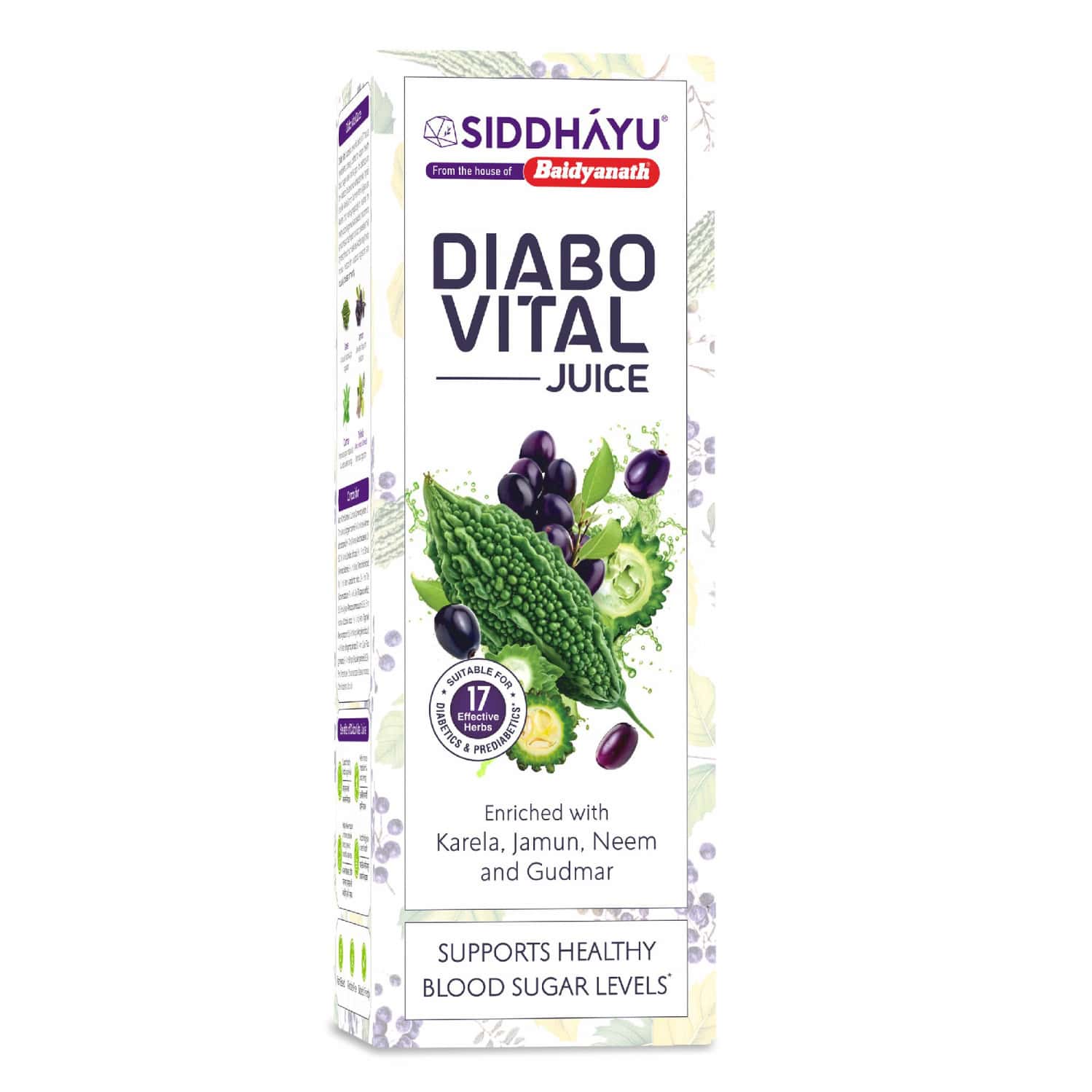 Baidyanath Asli Ayurved Diabo Vital Juice | Diabetic Care | Blend With Karela Jamun Neem Gudmar - 1l
