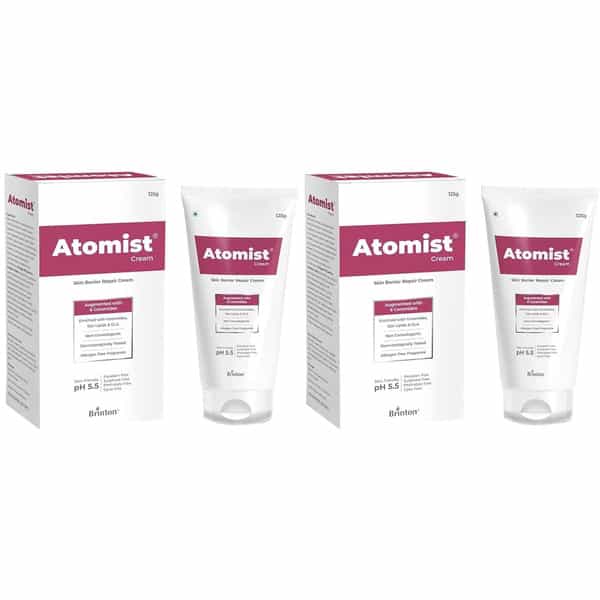 Brinton Atomist Skin Barrier Repair Cream | Enriched With Ceramides | Oats Lipids & Gla | 125Gx 2