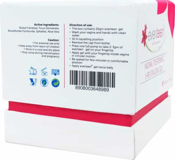 Everteen Vaginal Tightening & Revitalizing Gel For Women - 1 Small Pack- 30Gm
