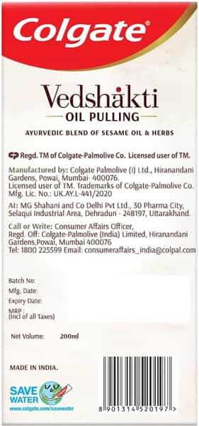 Colgate Vedshakti Pulling Oil - 200Ml