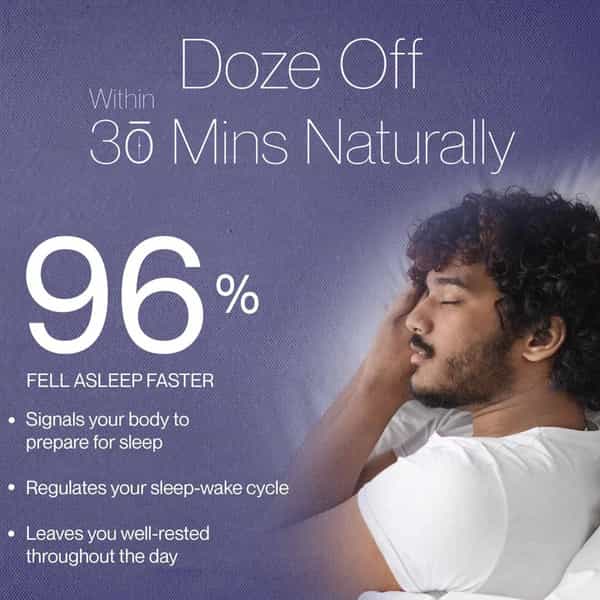 Setu Melatonin 5Mg - 30 Orally Dissolving Strips (Pack Of 2) + Eye Mask | Tasty Mint Flavour